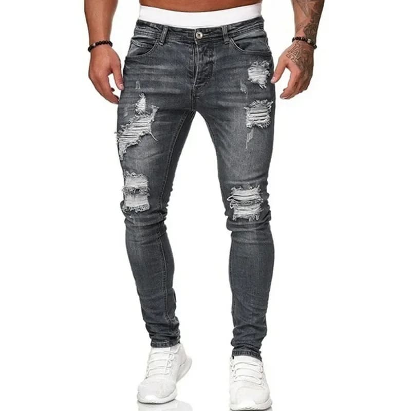 Calça Jeans Masculina Rasgada
